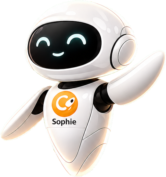 Sophie, la mascota de la Suite de Crezcamos Online, saludando